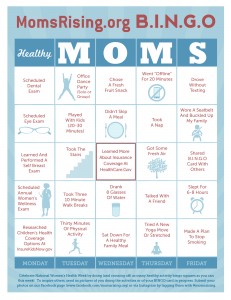 Healthy Moms Bingo