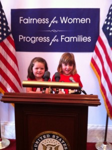 The Equal Pay Act was passed 50years ago but at the rate the wage gap is closing, these two pre-schoolers won't get equal pay until they are in their late 40's. Our economy can't wait that long.