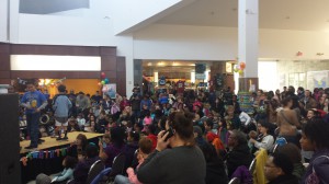 An estimated 1600 people turned out to celebrate MLK Day with MomsRising in Durham, NC.