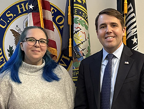 Mandy Carter with Rep. Chris Pappas