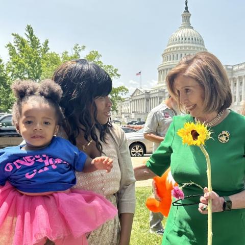 Danielle Wilson and Nancy Pelosi