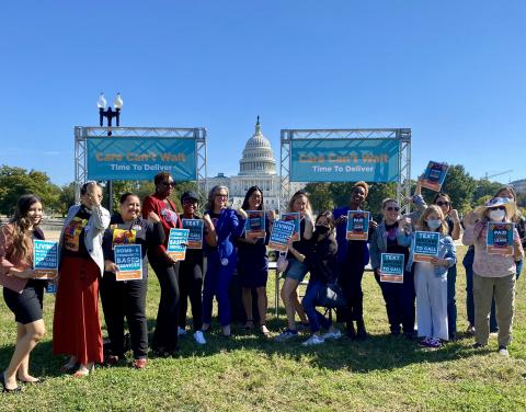 Care Can't Wait Rally group photo in DC