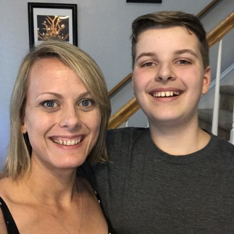 Felicia Burnett with her son, Ethan