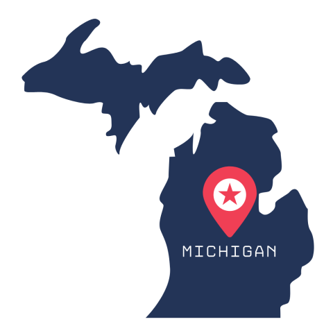 [IMAGE DESCRIPTION: A graphic image of the state of Michigan.]