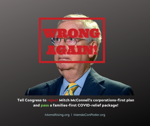 [IMAGE DESCRIPTION: A photo of Sen. Mitch McConnell with "WRONG AGAIN" stamped in red across his image.]