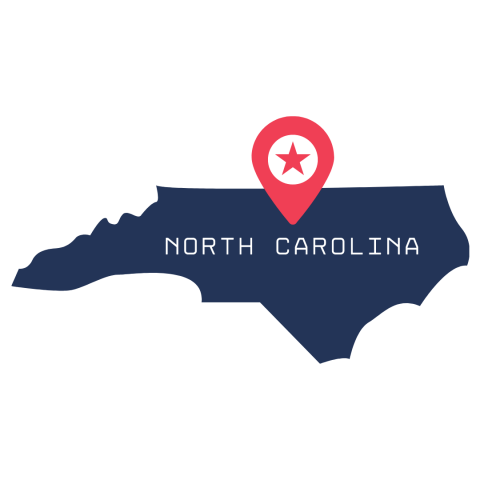 [IMAGE DESCRIPTION: A graphic image of the state of North Carolina.]