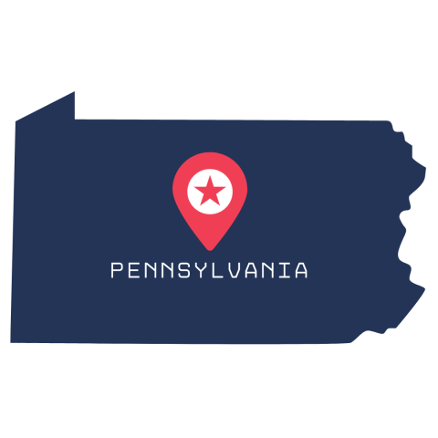 [IMAGE DESCRIPTION: A graphic image of the state of Pennsylvania.]