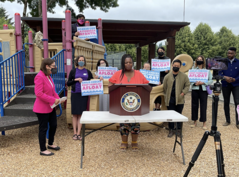 Shereese at a Press Event Speaking on the CTC