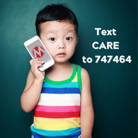 Text CARE to 747464