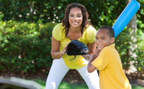 boy playing baseball 