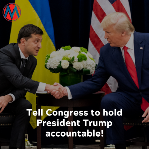 Pres Trump shaking hands with Pres Zelensky