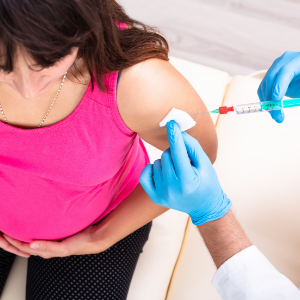 Pregnant Woman Getting Vaccinated 