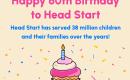 "Moms wish Happy Birthday to Head Start that has served 38 million kids & families!"