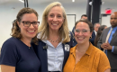 Gov. Spanberger with MomsRising members Molly Middlehurst and Anna Lukacs