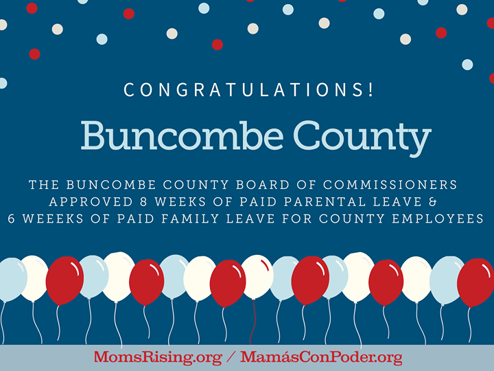 Buncombe County Paid Leave Congratulations graphic