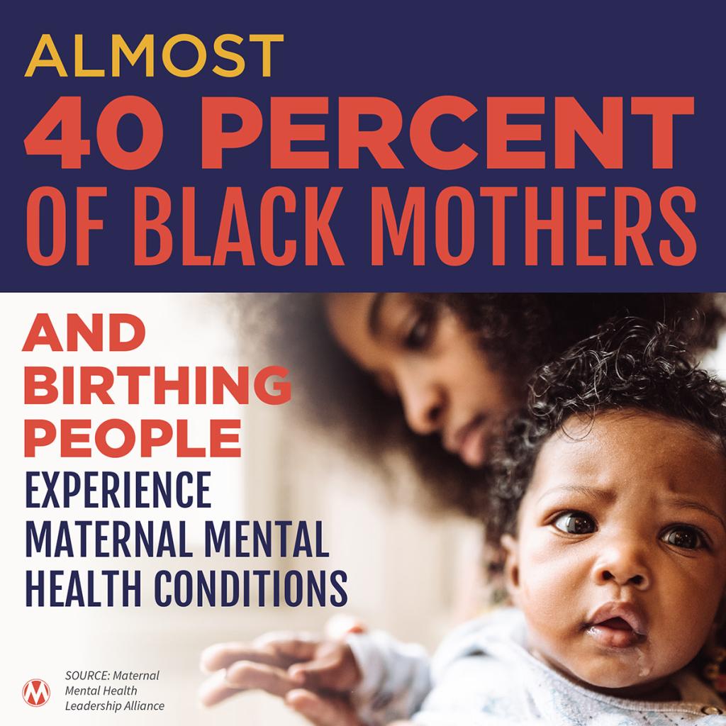 graphic stating Tell Congress: Support Maternal Mental Health