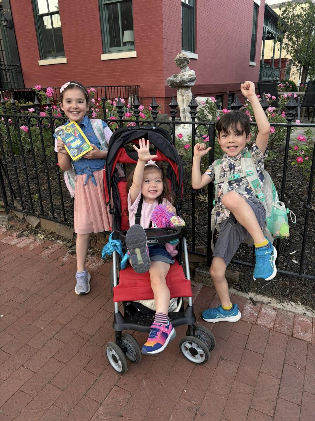 MomsRising member Jean's three kids joining her for MomsRising's "Moms Have the Receipts" event