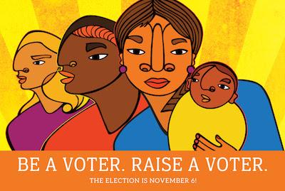 "Be a Voter. Raise a Voter." Postcard