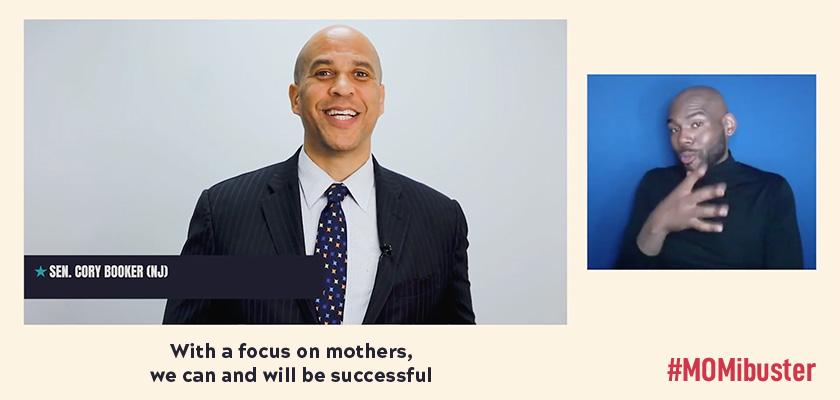 NJ Senator Cory Booker was one of the 40 members of Congress who participated in the MOMibuster.