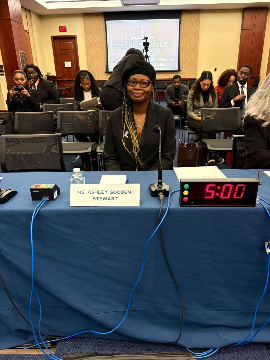 Ashley shared a testimony at a Steering and Policy Hearing on Healthcare and SNAP