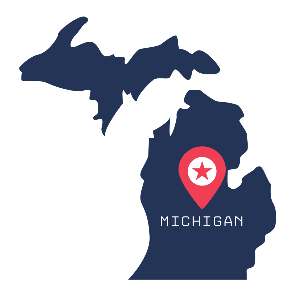 Shape of the state of Michigan