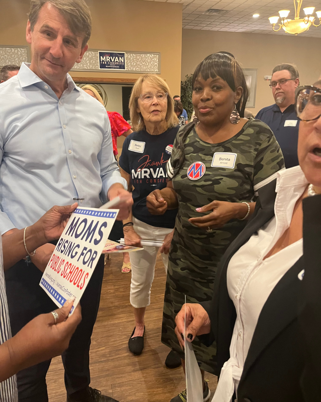 New Beacon Hub Leader Benita Arnold delivered to U.S. Rep. Frank Mrvan (IN-01) at his fundraiser.
