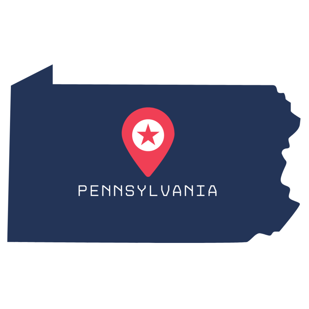 Shape of the state of Pennsylvania