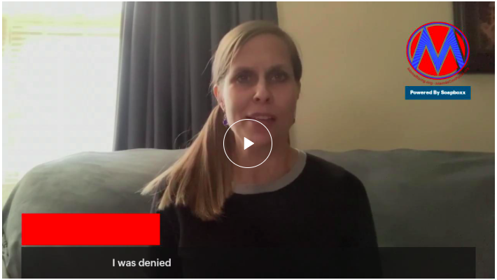 [IMAGE DESCRIPTION: A screenshot of a video of a woman about to tell her healthcare story.]