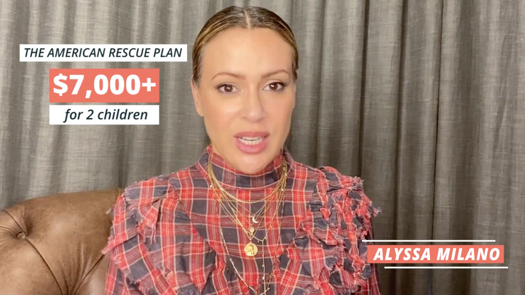 Video still of How to Get Your Child Tax Credit with America Ferrara and Alyssa Milano