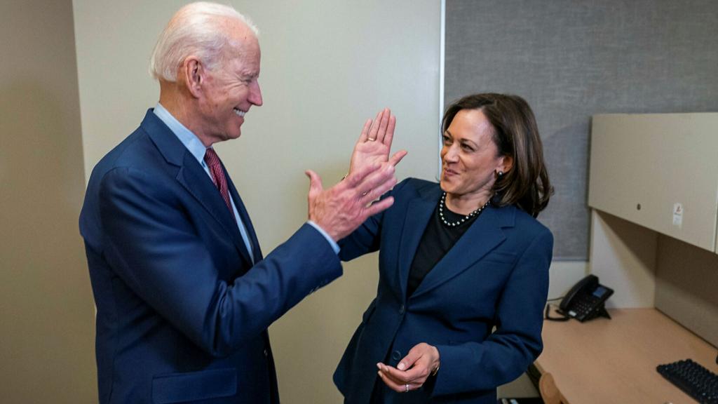 Joe Biden and Kamala Harris High-Five