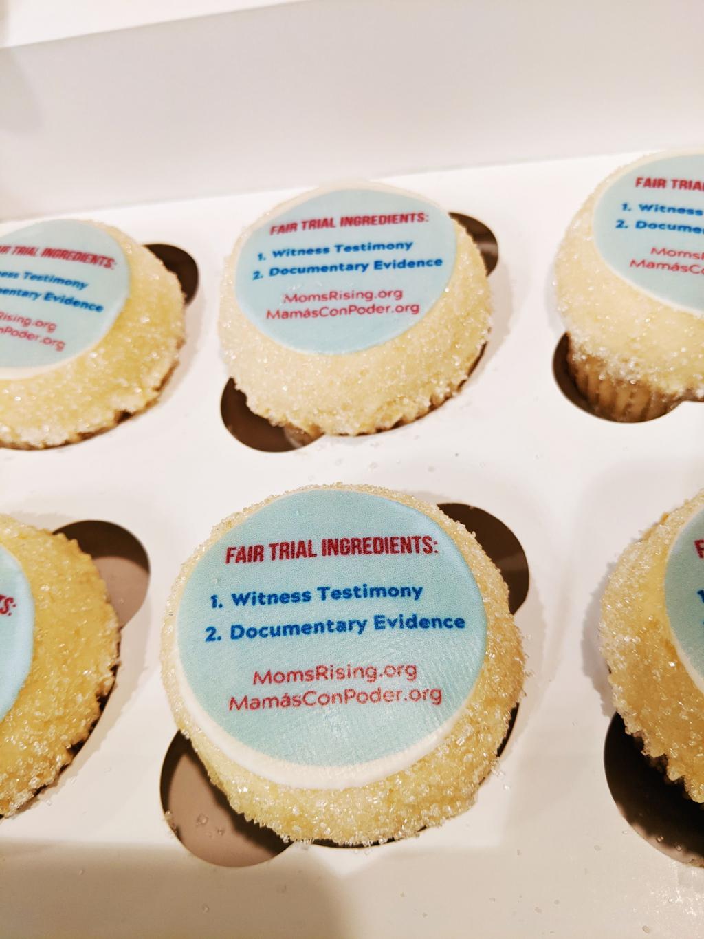 [IMAGE DESCRIPTION: A photo of cupcakes with an impeachment message in the frosting.]