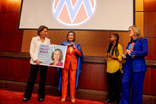 pelosi welcome to congress photo with kristin, donna, monifa.jpg