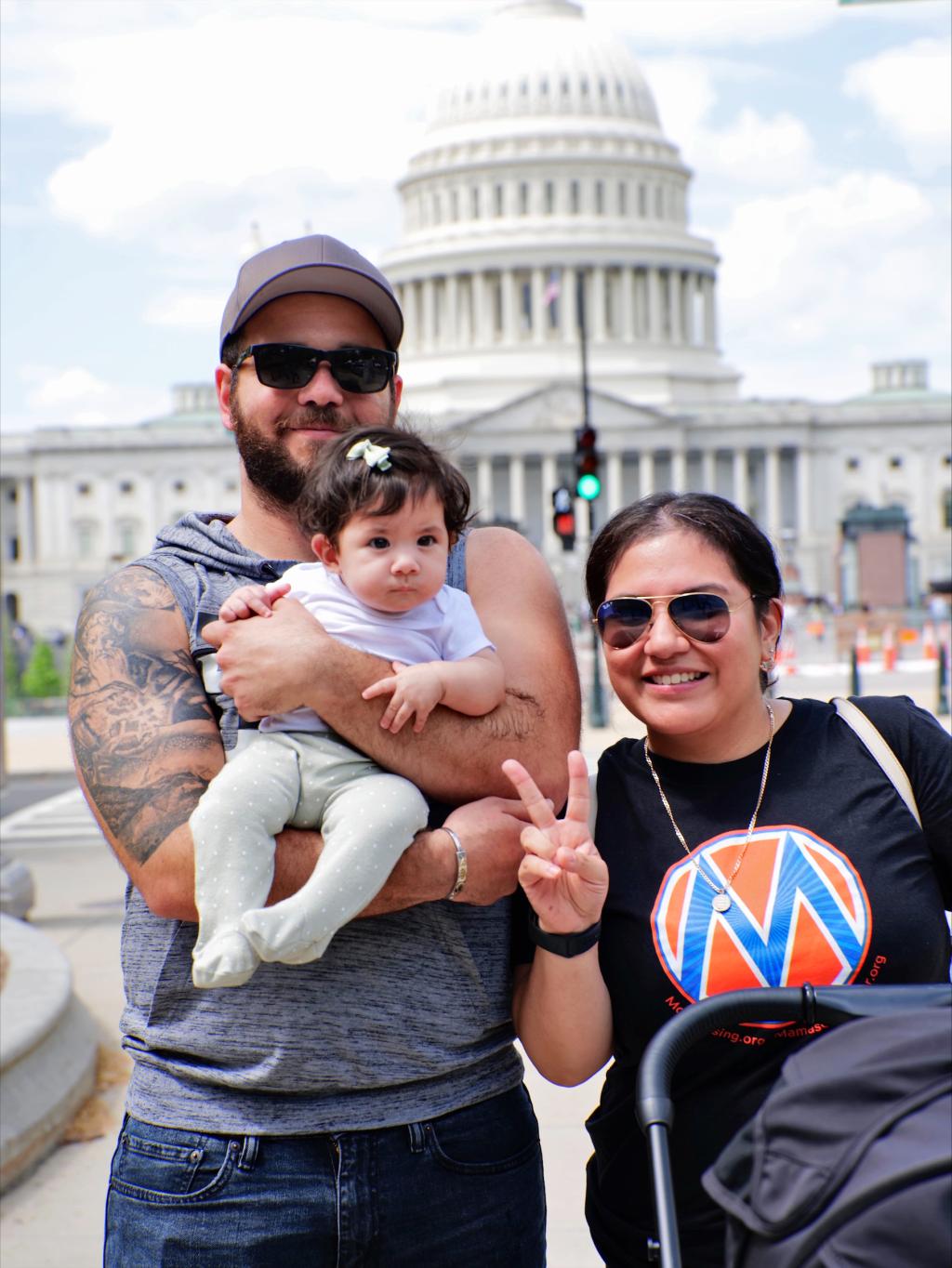 MomsRising member Kat with her family MomsRising member Kat with her family