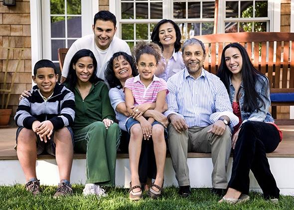 Family smiling