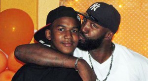 Trayvon Martin and  his dad, Tracy Martin